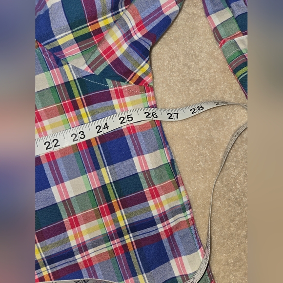 Cremieux Men's XXL Slim Fit Stretch Oxford Plaid Shirt - Picture 8 of 11